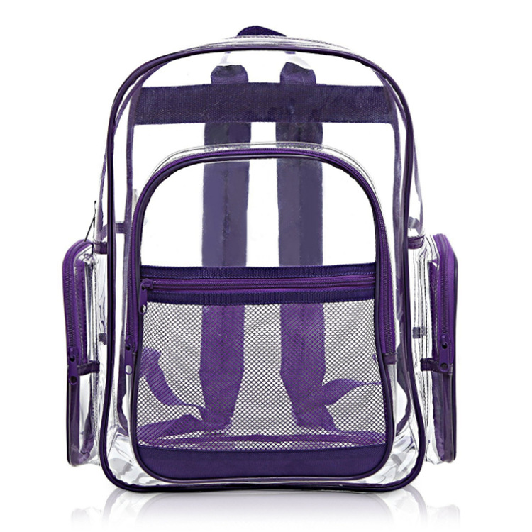 New design 2018 pvc school bag waterproof clear transparent backpack