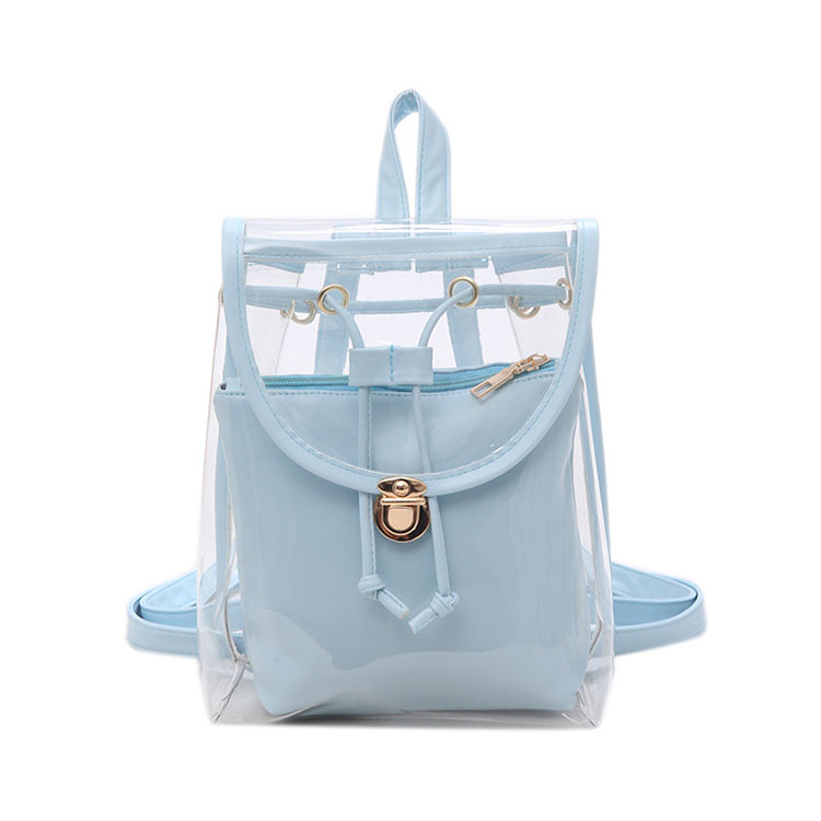 Teenager Transparent PVC School Backpack Waterproof Lady Mini Bag Backpack
