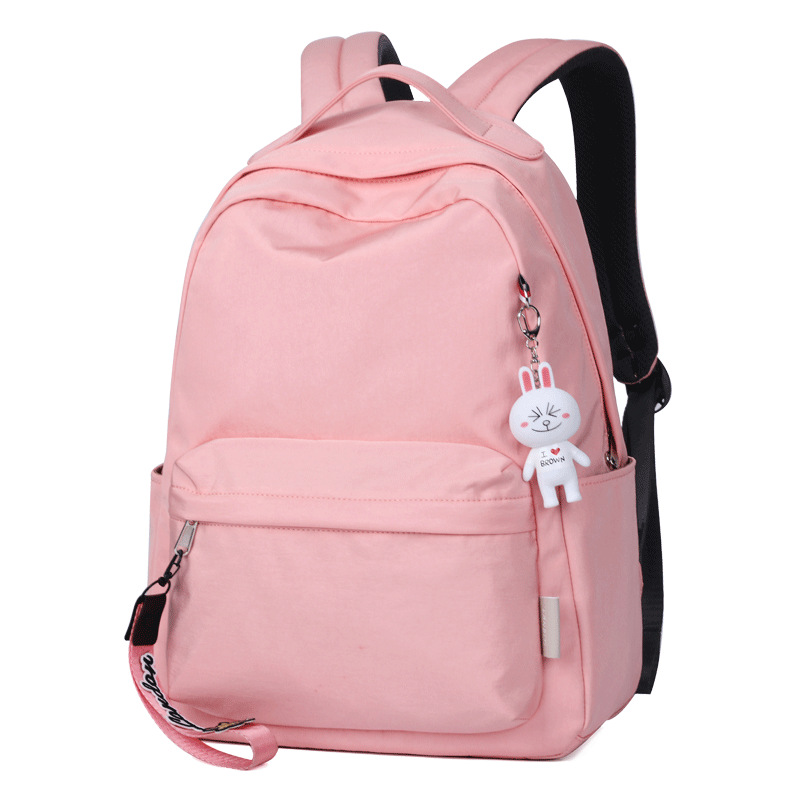 Customized 2020 new student bag backpack Korean style of the campus single color backpack