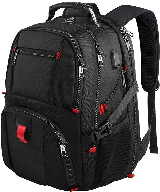 Waterproof backpack with USB charging port laptop backpack travel backpack