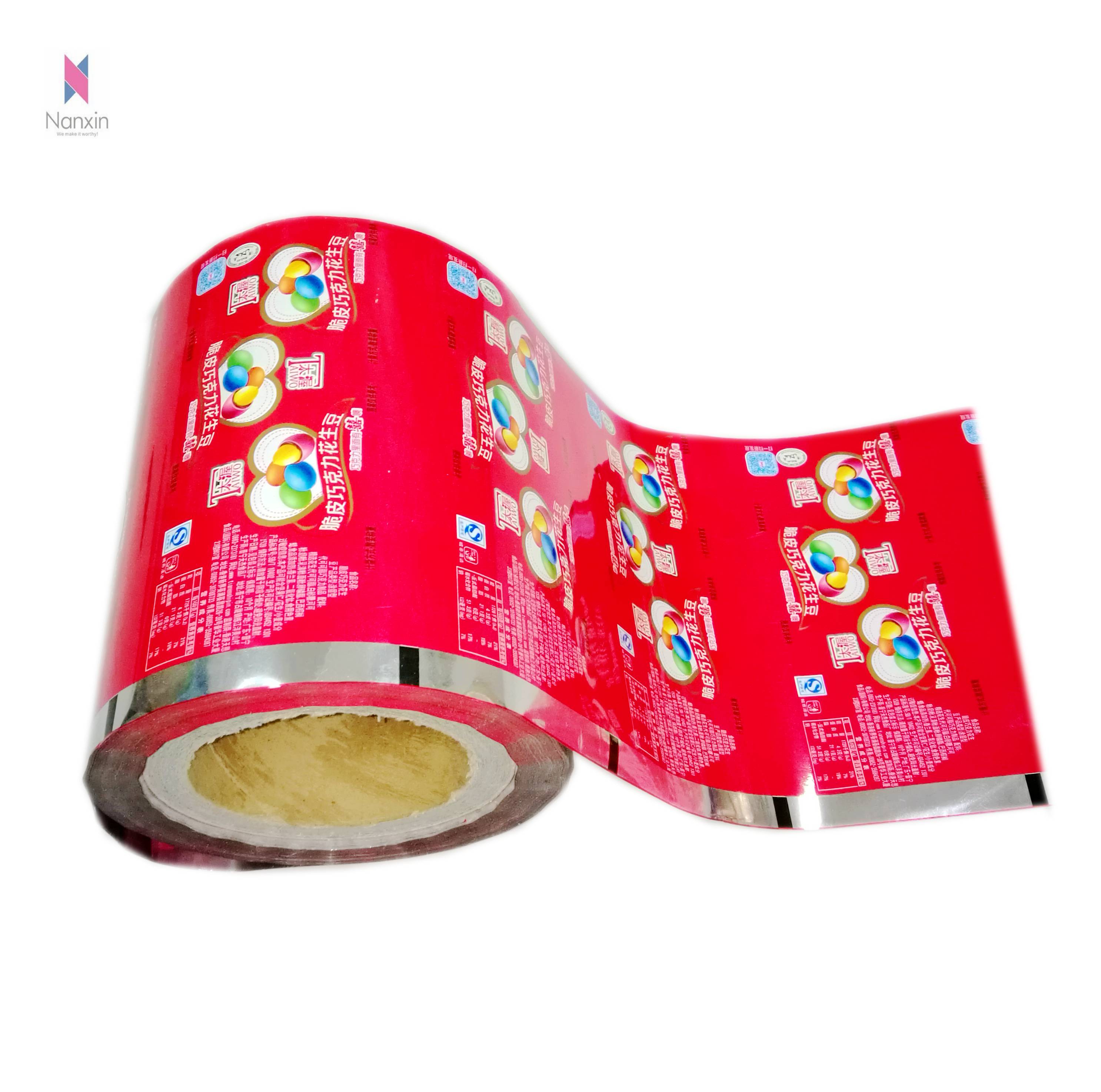 customized plastic OPP/CPP roll film for snack food packaging