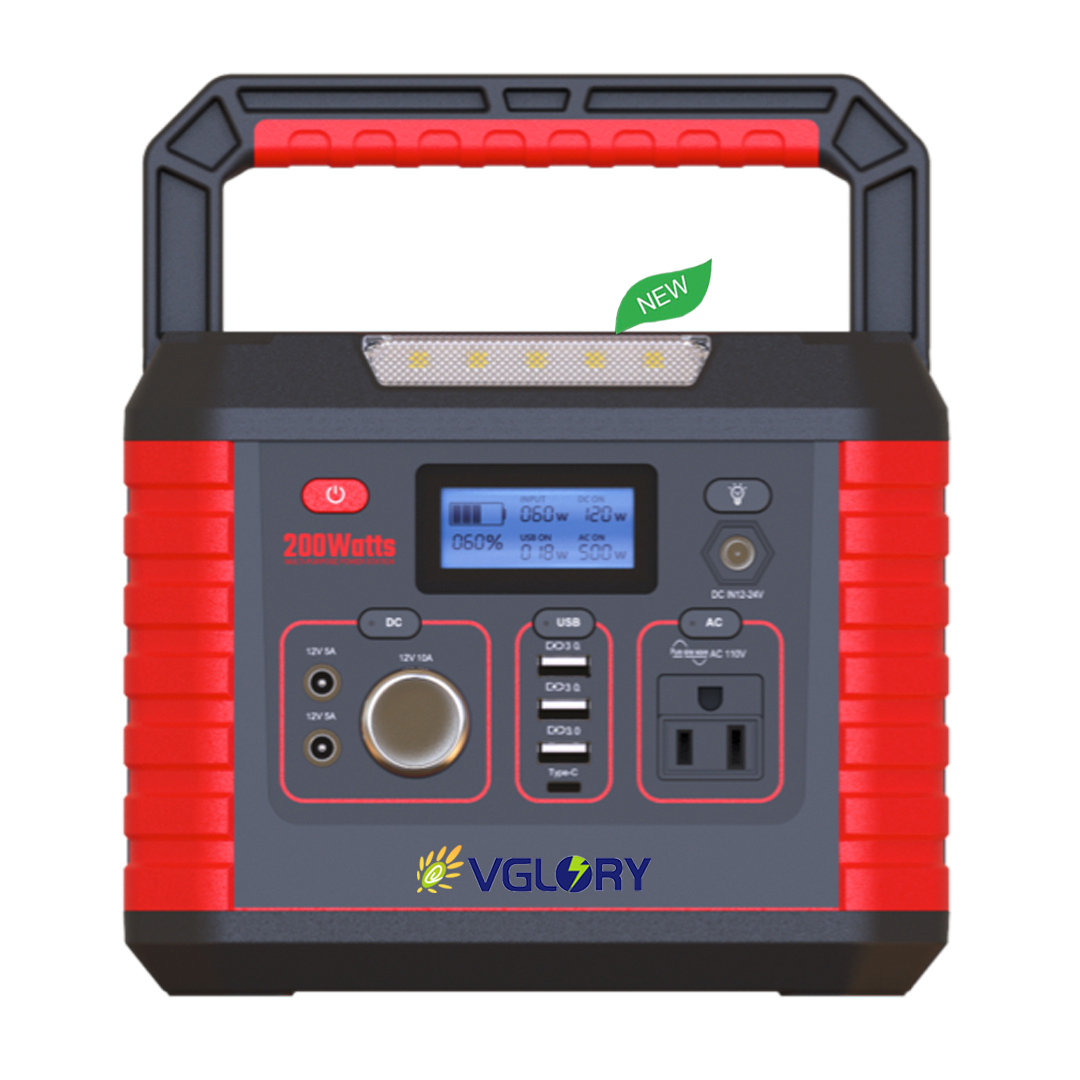 110v 240v Lithium Ion With Portable Power Inverter Emergency Household Solar Generator Battery