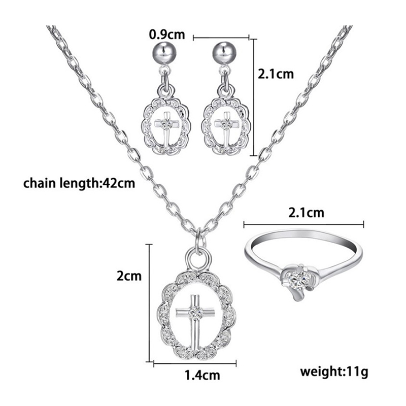 Christian Cross Design Wholesale Titanium Jewelry Set 2020