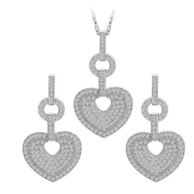 Peace and love cz wholesale african costume jewelry set