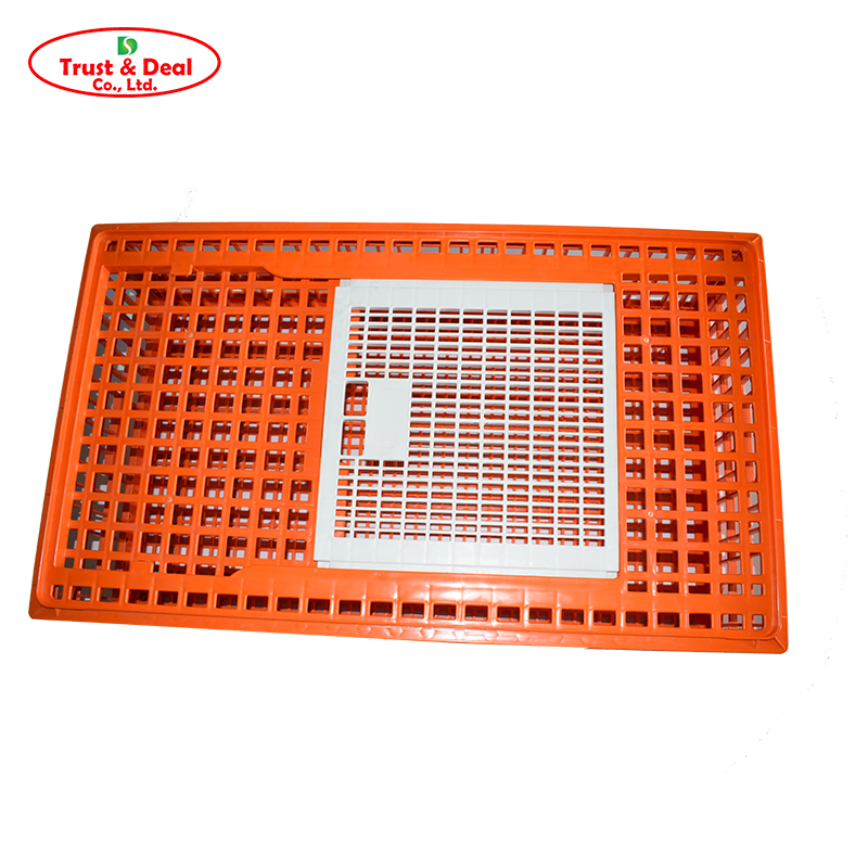 HDPE orange color high quality live poultry transport cage