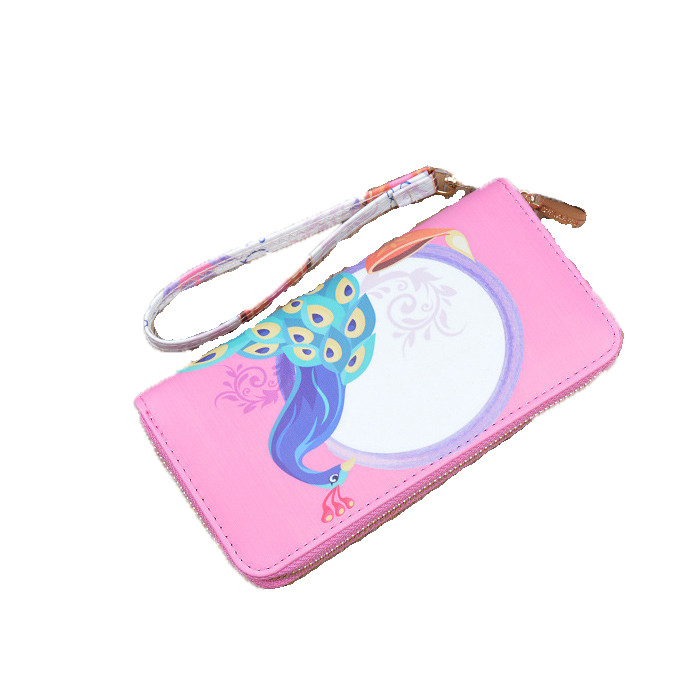 2020 fashion Handbag WOMEN'S Wallet Long Zip Korean-style Printed Fashion Student Wallet Mobile Phone Bag credit card wallet