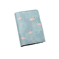 Flamingo Passport Covers Travel Accessories Creative PU Leather ID Bank Card Bag Men Women Organizers Business Holder Wallets