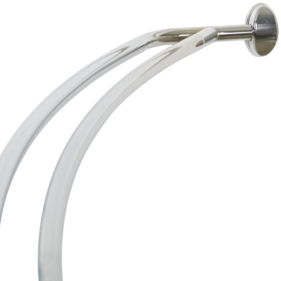 OEM Curved Adjustable Double Shower Curtain Rod Aluminum Material Profile