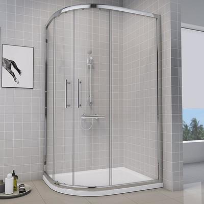 Simple complete shower room with sliding door