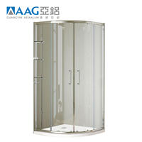 Luxury sliding door tempered clear glass shower cubicle screen