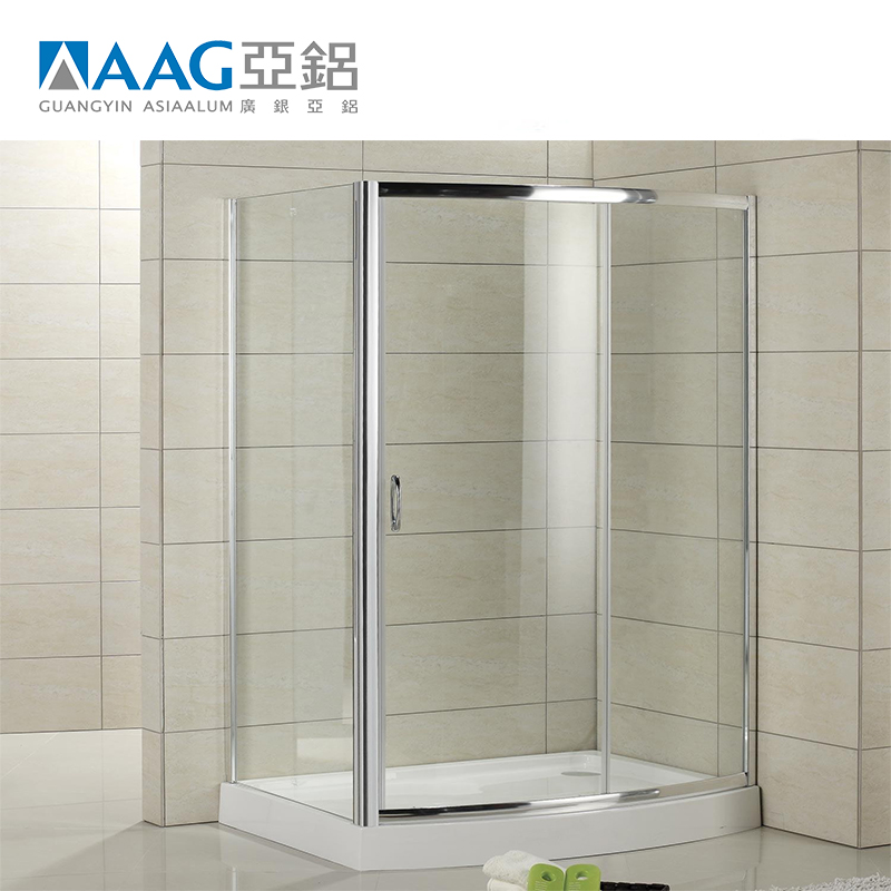 Equipped with Safety Features Aluminum Shower Enclosures 3 Panel Sliding Door