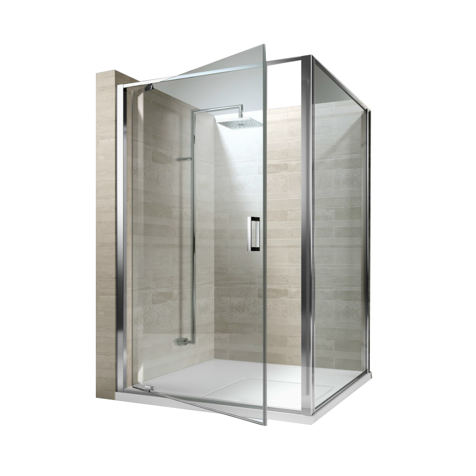 China Supply Frosted Tempered Glass Shower Door Enclosure With Frame