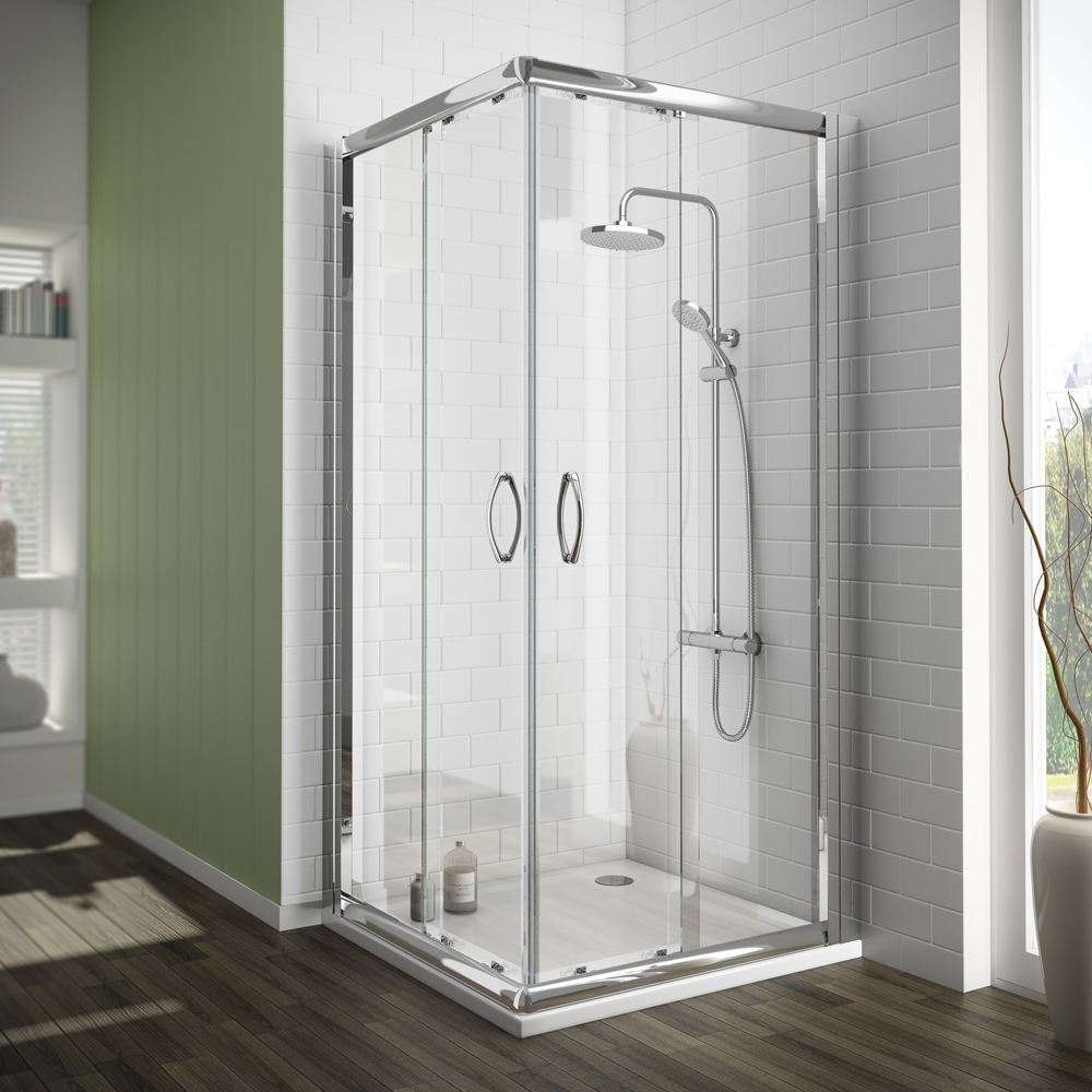CE Certificated white silding simple square cabin shower cabin