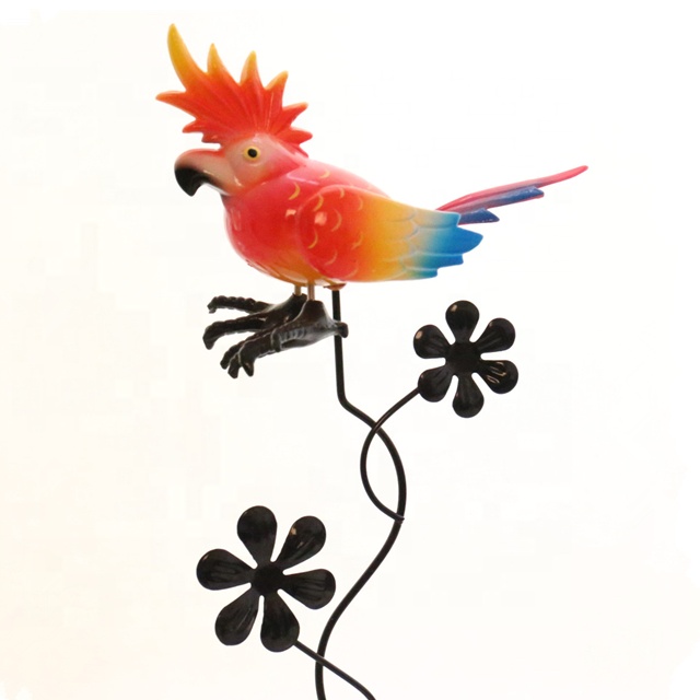 Osgoodway Newest Wholesale Garden Ornament Decoration Factory Price Cute Plastic Parrot Garden yard stakes