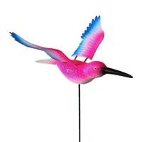 Osgoodway New Products Wholesale Pink Hummingbird Flying Bird Plastic Garden Ornament Stakes