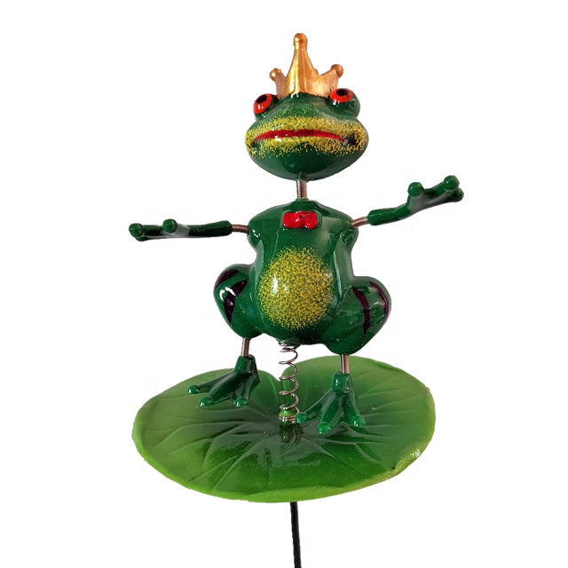 Osgoodway Wholesale CutePlastic Frog PrinceGarden Stakes Garden Decor for Yard