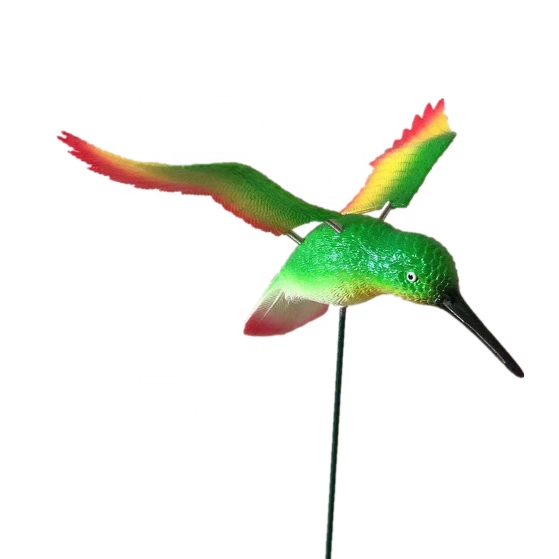 Osgoodway Hot Sale Wholesale Green Hummingbird Flying BirdMetal Outdoor Animal Garden Decorations
