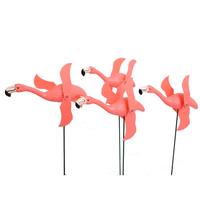Osgoodway8 Private Design DIY Logo Great Price Garden Ornament Plastic Flamingo With 2 Windmill