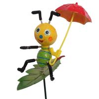 Osgoodway8Factory Direct Sale Cartoon Plastic Snail Ants with umbrella Stakes Garden Ornaments for yard decorations