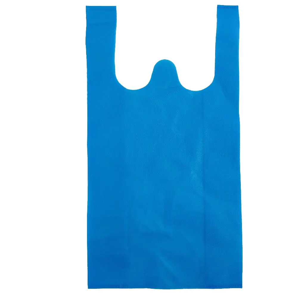 Hot sale eco bag pp non woven fabric T-shirtw-cut bag