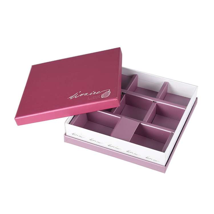 New Product Logo Custom Luxury Square Gift Paper Box with Compartments