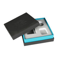 Customized Recycled Black Cardboard Carton Gift Set Cosmetic Paper Box with Insert Foam