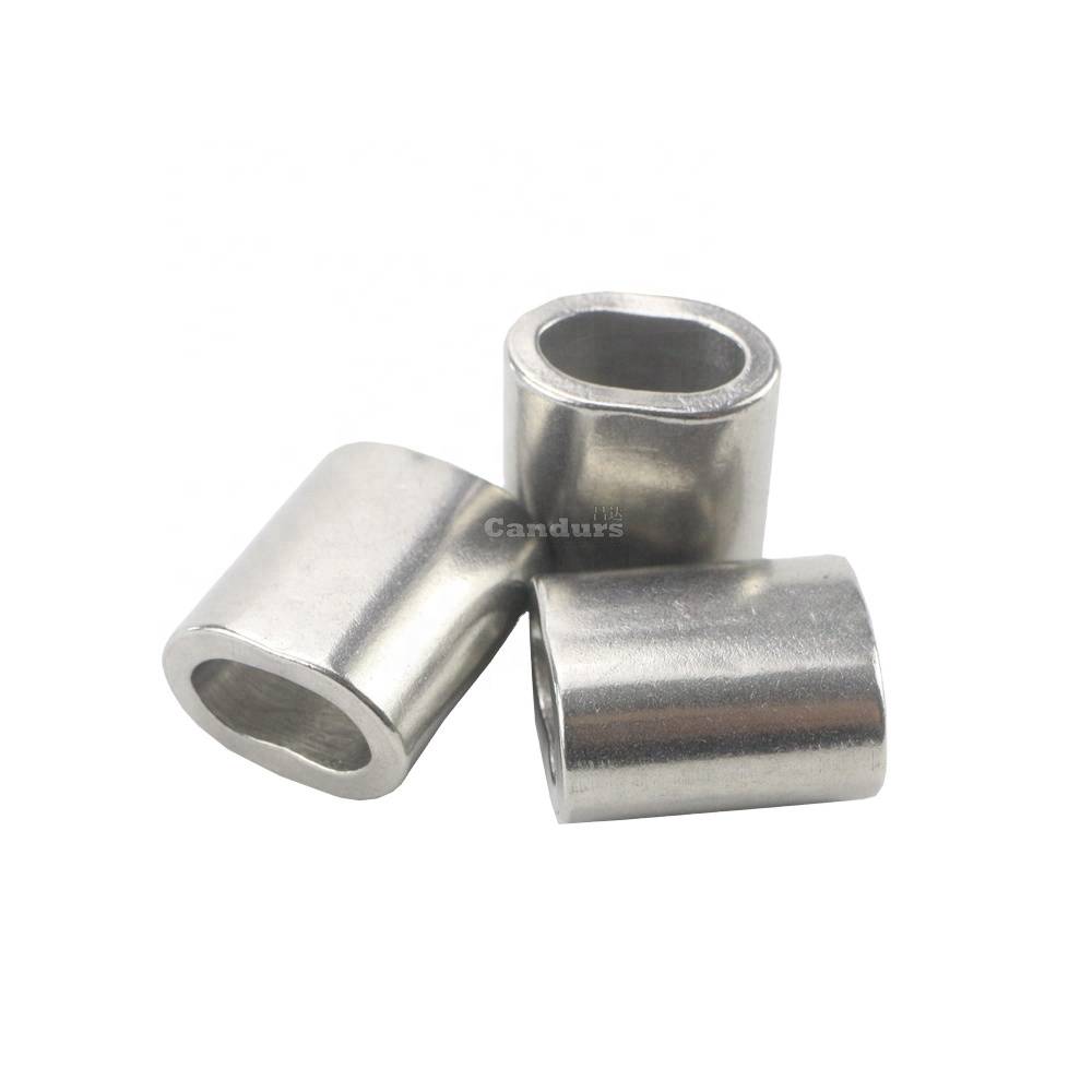 316l Oval Seamless Stainless Steel Cable Crimping Sleeve Wire Rope Sling Ferrule