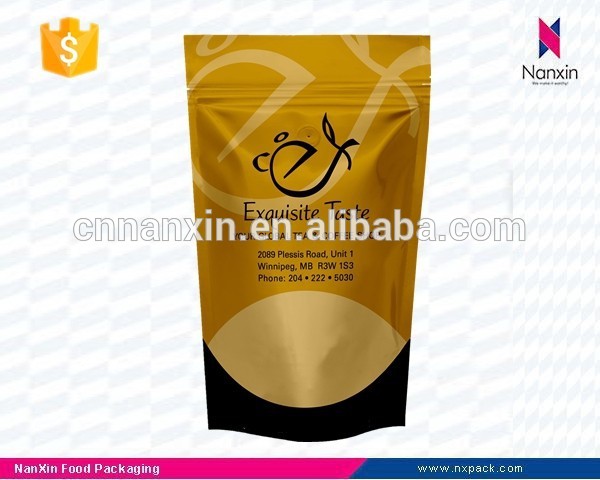 plastic tea packaging stand up pouch with zipper
