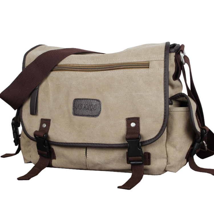 Osgoodway Wholesale Shoulder Travel School Bag Mens Vintage Sport Canvas Messenger Bag