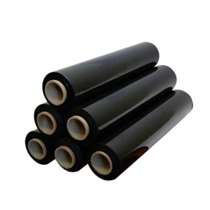 Top quality high transparency black jumbo roll tension plastic lldpe stretch film with long life