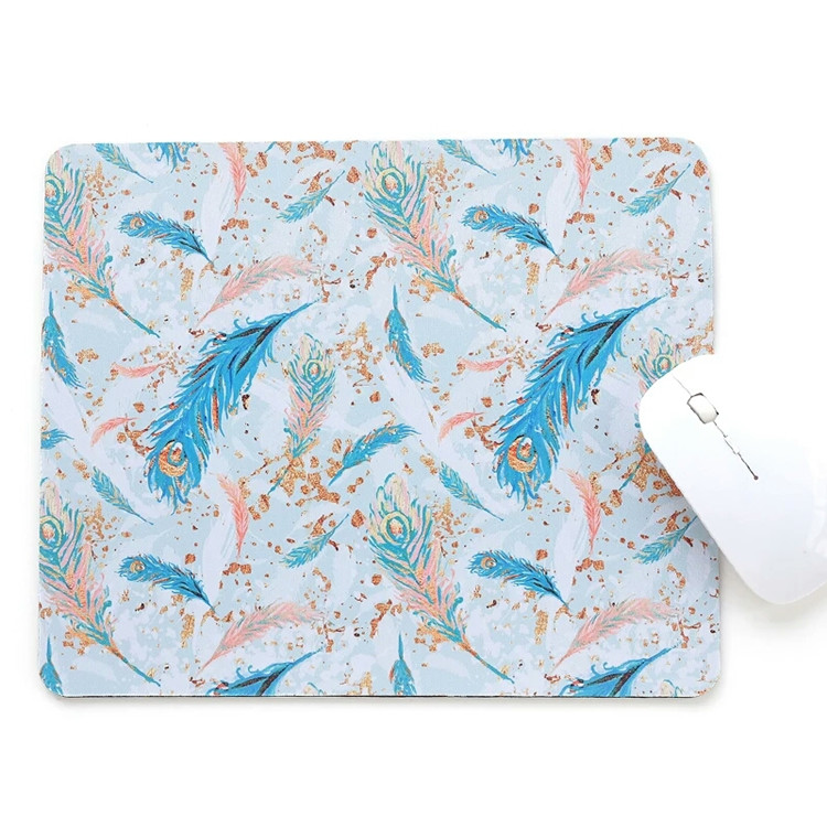Tigerwingspad 2018 developed custom oblong shaped polyester rubber mouse pad with neoprene backing for any surface