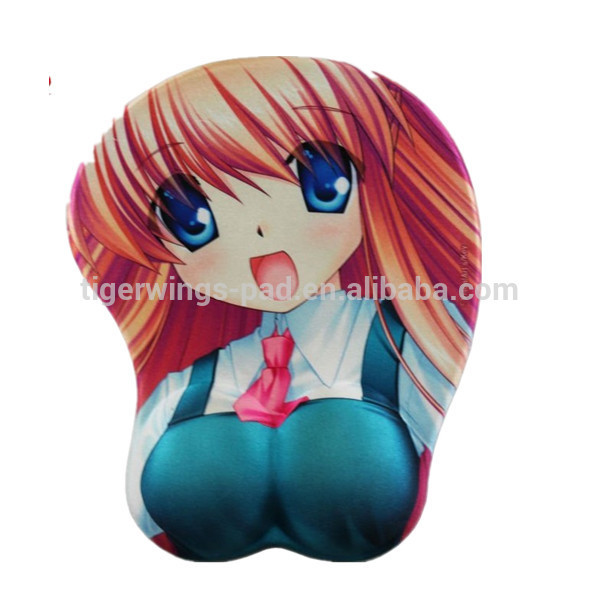 Tigerwings sexy japanese girl breast computer armrest gel mouse pad