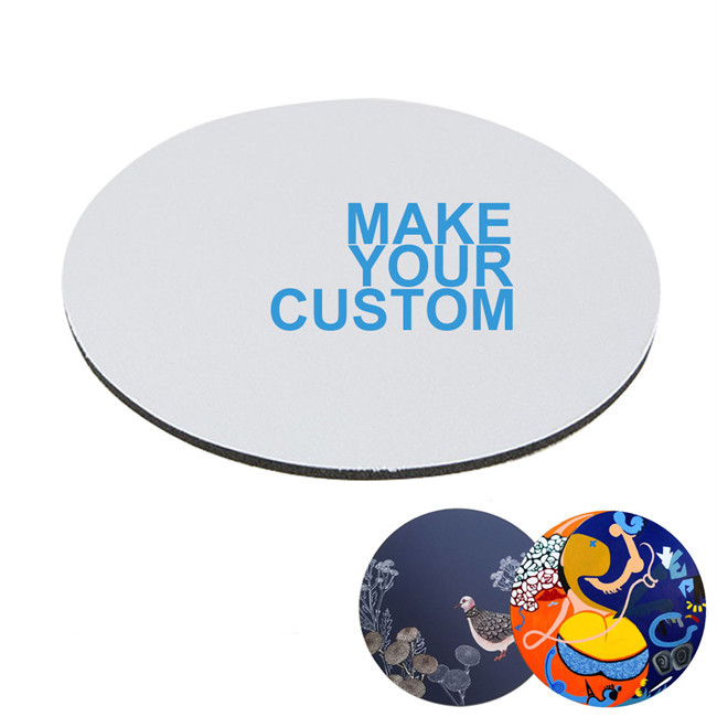 Wholesale blank round custom heat transfer 3mm thickness sublimation mouse pad