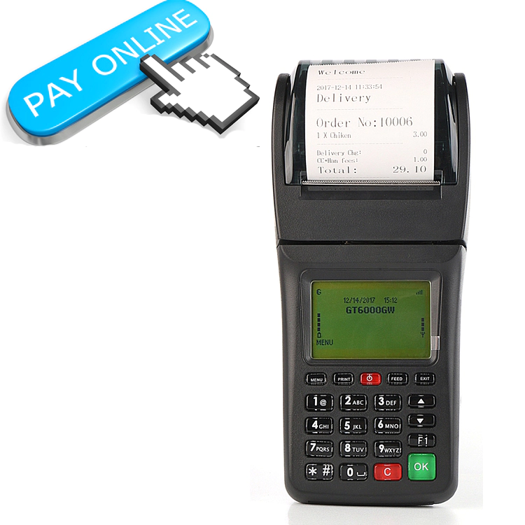 Wifi GPRS Portable POS Handheld Payment Mobile POS Terminal With Printer