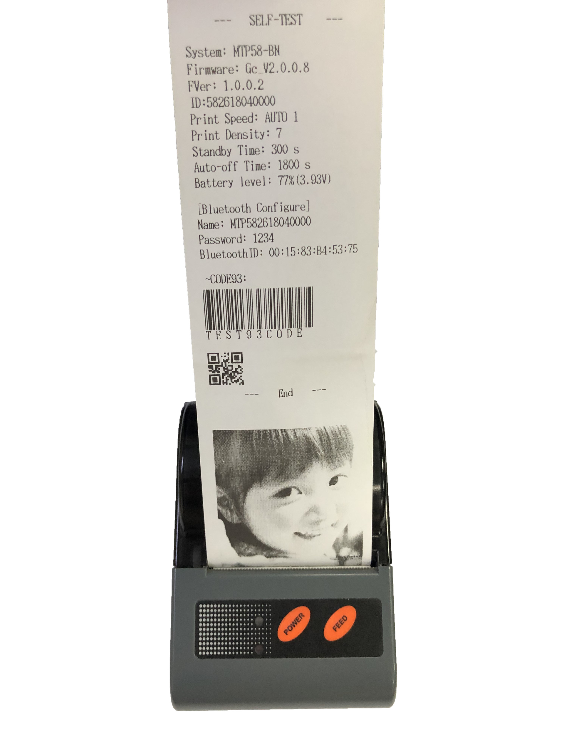 58mm Label & Receipt Android Barcode Thermal Portable Wireless Mobile Bluetooth Printer