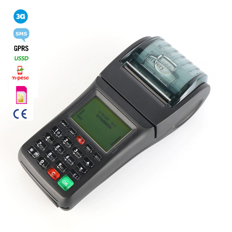 Portable Handheld Online Wireless Thermal Pos Mini 3G Gprs Terminal Ticket Printing Machine Ordering Restaurant Order Printer