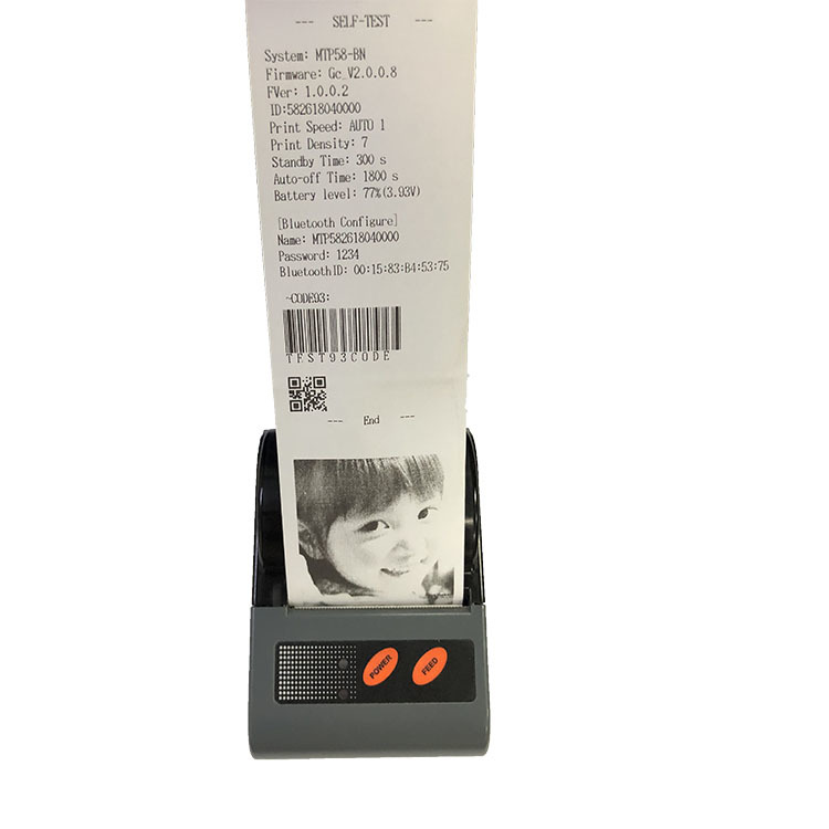 2inch Portable Mini Android Mobile Bluetooth Thermal Receipt Printer Barcode Label Printer For Android IOS and Windows