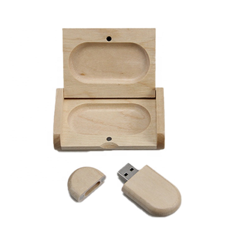 Hot sale Customized fancy maple gift wooden usb box