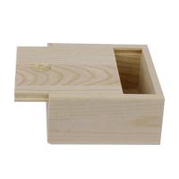 Custom size unfinished small christmas gift sliding lid wooden box