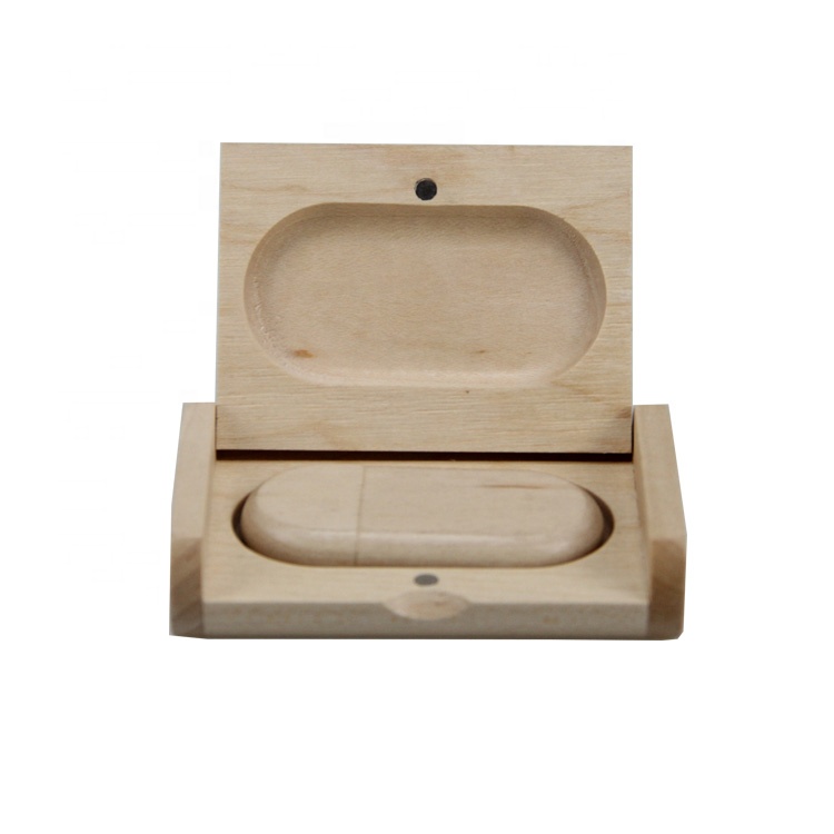 Customized low price wooden packaging box with USB for gift