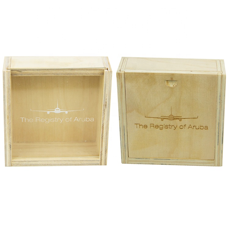 high light new design custom size small laser cut pattern carved wooden storage gift box with sliding lid