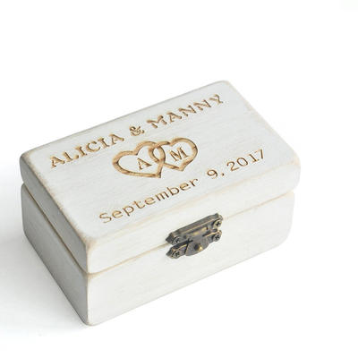 Hot sale Custom antique style ring box wooden ring boxes