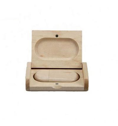 Custom logo bulk wooden USB flash drive in wooden box
