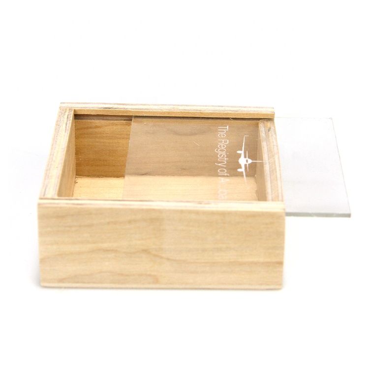 small unfinished wooden storage box with sliding lid wooden packaging box
