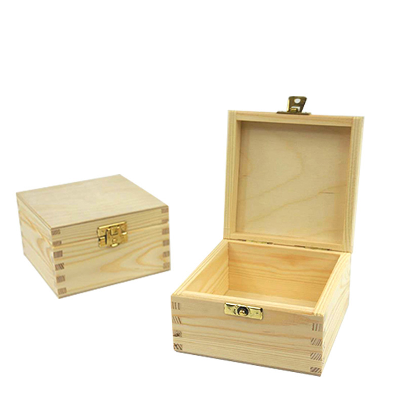 Small wooden gift boxes padlock for ornaments and jewelrywith lock
