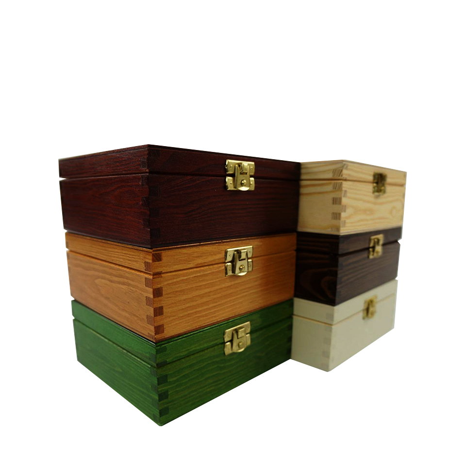 Luxury useful design custom printing wooden jewelry boxes with locks
