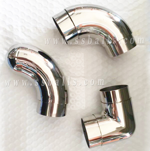 High Polish Stainless Steel Decorative Flange Elbow for Handrail Fittings