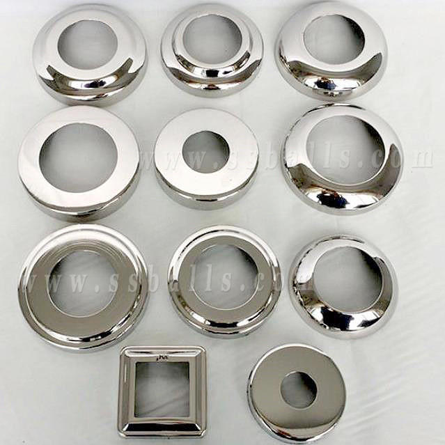 Stainless Steel Base Cover for Tube, Flange Cover, Round bottom