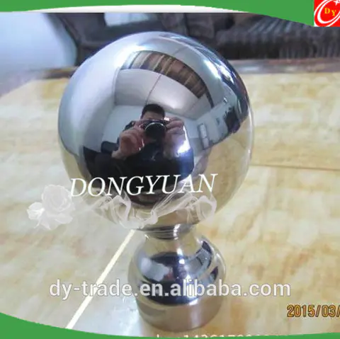 high polish stainless steel handrail balls with base