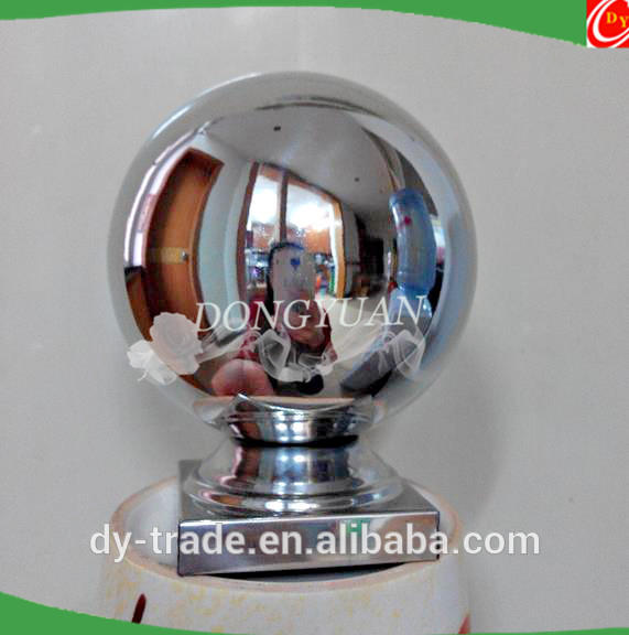 balcony railing stainless steel ball with base,steel handrai balls for square pipe